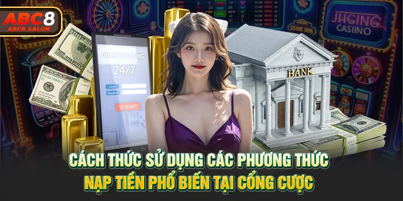 Cách thức sử dụng các phương thức nạp tiền phổ biến tại cổng cược