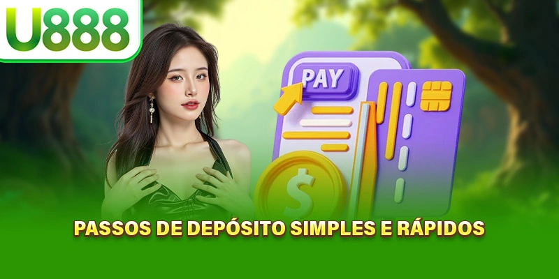 Passos de depósito simples e rápidos